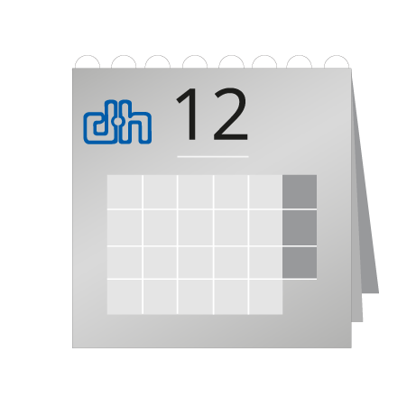 12 Blatt Wandkalender mit Deckblatt