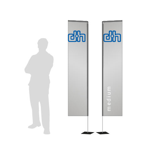 Beachflag Rechteck | Medium (300 cm) | beidseitig bedruckt