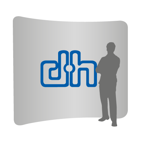 Textilwand ALU | 300er gebogen | einseitig bedruckt