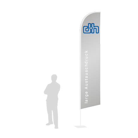 Beachflag Wind Austauschdruck | Large (400 cm) | einseitig bedruckt