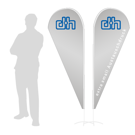 Beachflag Drop Austauschdruck | Extra Small (189 cm) | beidseitig bedruckt