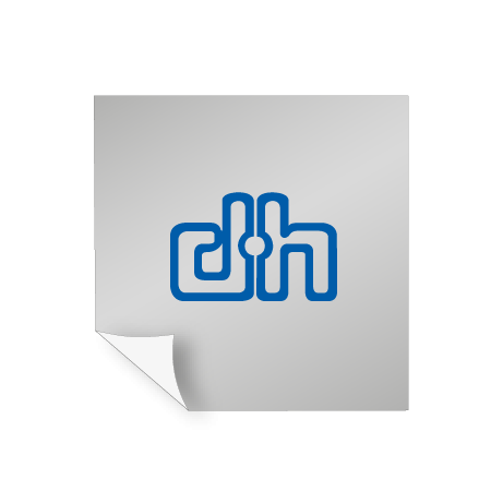 Aufkleber Polymer 2D - weiß und transparent