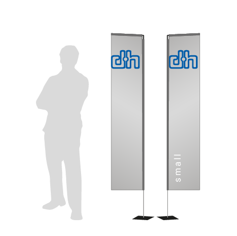 Beachflag Rechteck | Small (200 cm) | beidseitig bedruckt