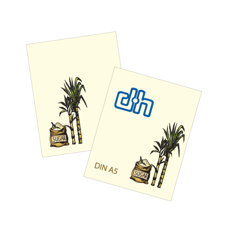 Flyer aus Zuckerrohr | DIN A5 | beidseitig bedruckt