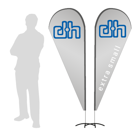 Beachflag Drop | Extra Small (189 cm) | beidseitig bedruckt