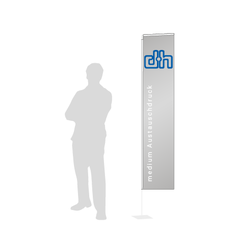 Beachflag Rechteck Austauschdruck | Medium (300 cm) | einseitig bedruckt