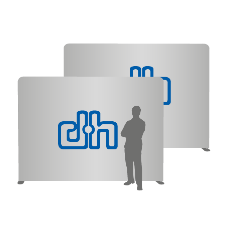 Textilwand ALU | 300er gerade | beidseitig bedruckt