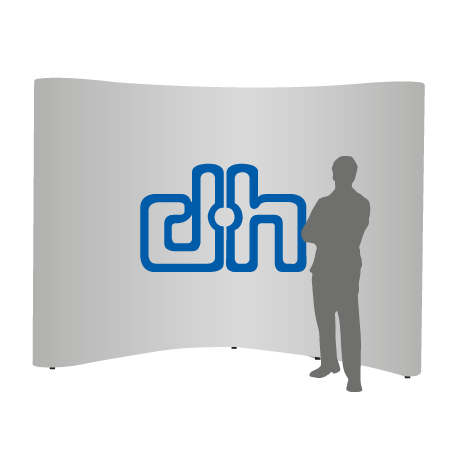 Pop-Up Faltwand | 4 x 3 Felder gebogen | einseitig bedruckt