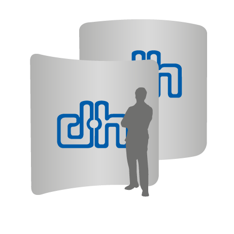 Textilwand ALU | 240er gebogen | beidseitig bedruckt