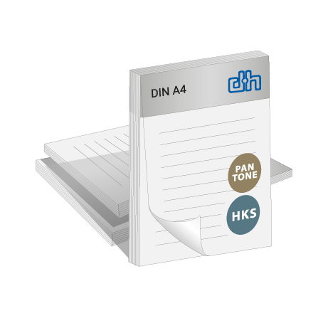 Blöcke ohne Deckblatt mit Sonderfarbe | DIN A4 | einseitig bedruckt