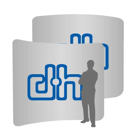 Textilwand ALU | 300er gebogen | beidseitig bedruckt