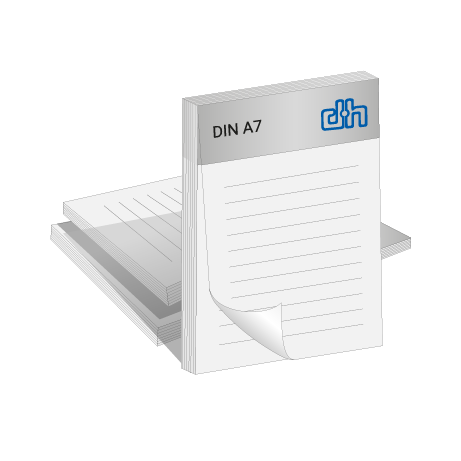 Blöcke ohne Deckblatt | DIN A7 | einseitig bedruckt