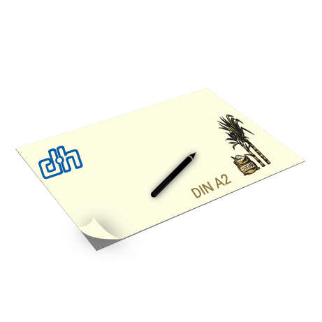 Schreibtischunterlage aus Zuckerrohrpapier | DIN A2 | einseitig bedruckt