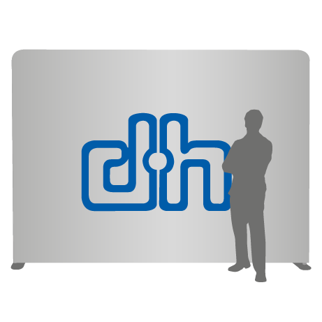 Textilwand ALU | 300er gerade | einseitig bedruckt
