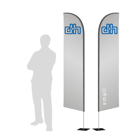 Beachflag Wind | Small (260 cm) | beidseitig bedruckt