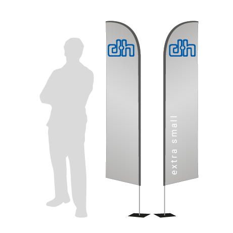 Beachflag Wind | Extra Small (215 cm) | beidseitig bedruckt