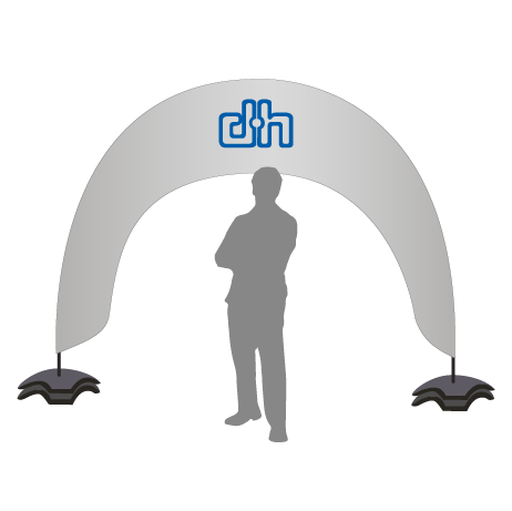 Beachflag Bogen | B 400 cm x H 300 cm | einseitig bedruckt