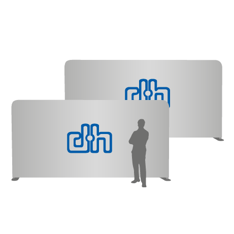 Textilwand ALU | 600er gerade | beidseitig bedruckt