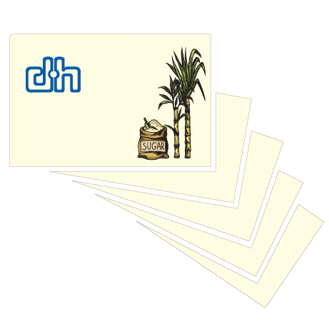 Visitenkarte aus Zuckerrohr | 8,5 cm x 5,5 cm | einseitig bedruckt