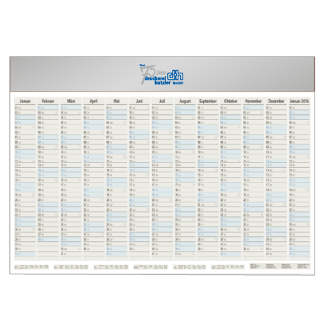 Jahresplaner – einseitig