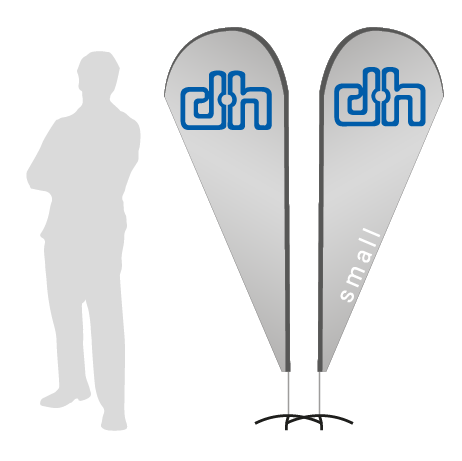 Beachflag Drop | Small (210 cm) | beidseitig bedruckt