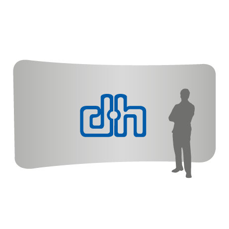 Textilwand ALU | 600er gebogen | einseitig bedruckt