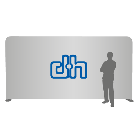 Textilwand ALU | 600er gerade | einseitig bedruckt