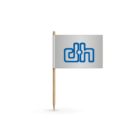 Zahnstocher mit Fähnchen | ca. 7 cm | beidseitig bedruckt