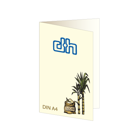 Falzflyer 4-Seiter aus Zuckerrohr | DIN A4 | beidseitig bedruckt