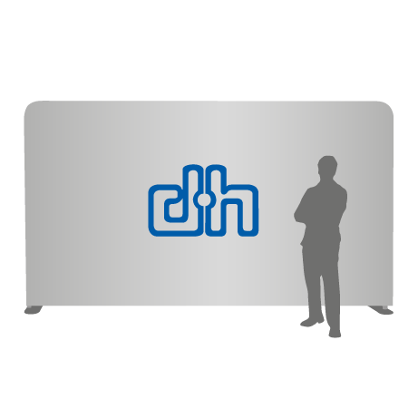 Textilwand ALU | 500er gerade | einseitig bedruckt